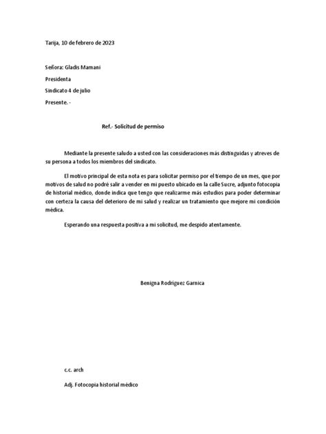 Solicitud De Permiso