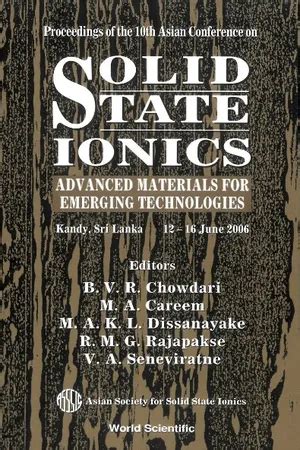 solid state ionics advanced materials for emerging technologies