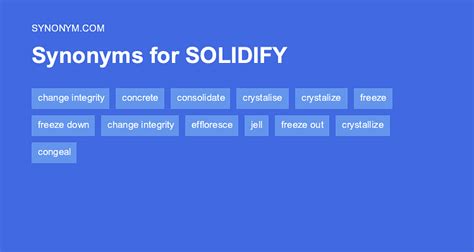 Solidify Synonym