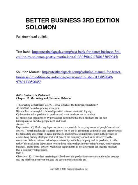 solomon business 3rd edition test bank