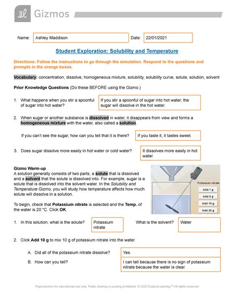 Full Download Solubility And Temperature Lab Answers 