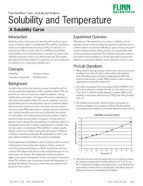 Full Download Solubility And Temperature Lab Answers 