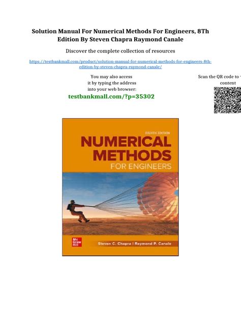 Solution Chapra Numerical Methods Engineers