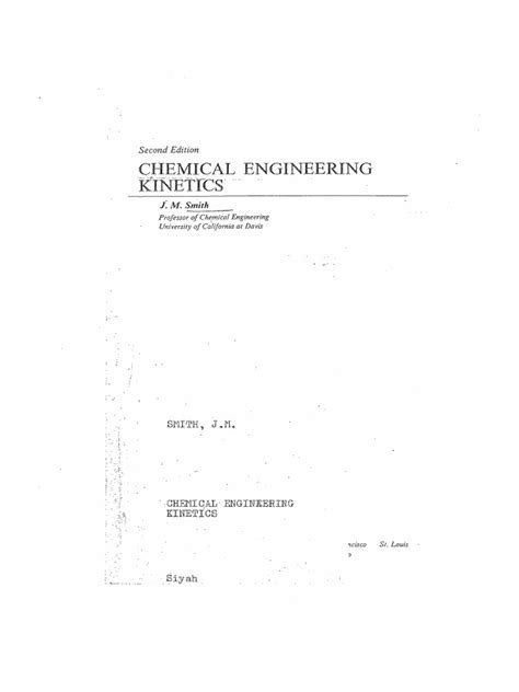 Solution Chemical Engineering Kinetics Jm Smith