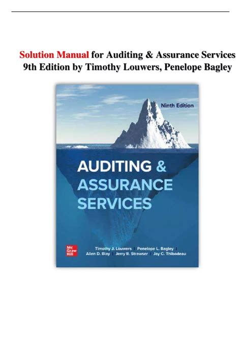 Solution For Auditing And Assurance Services 14th Edition By Arens