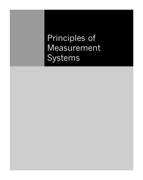 Solution For Principles Of Measurement Systems John P Bentley