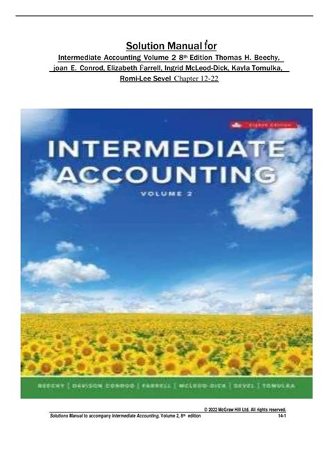 Solution Intermediate Accounting Volume 2