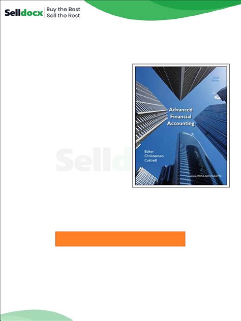Solution Manual Advanced Financial Baker 9 Edition