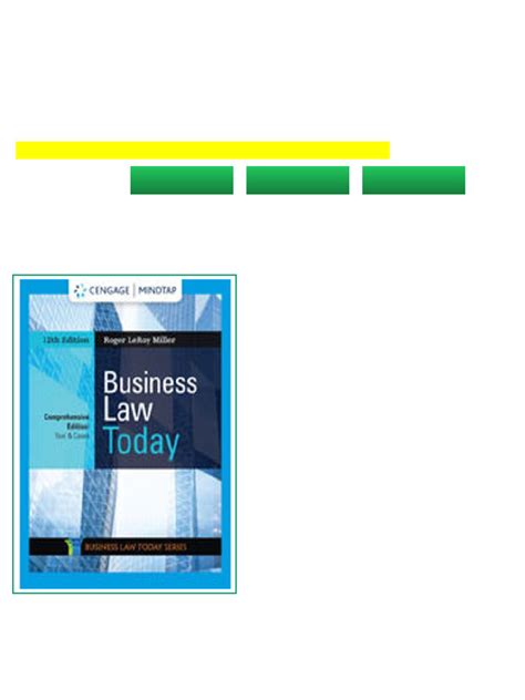 Solution Manual Business Law 12th Edition Kiliin