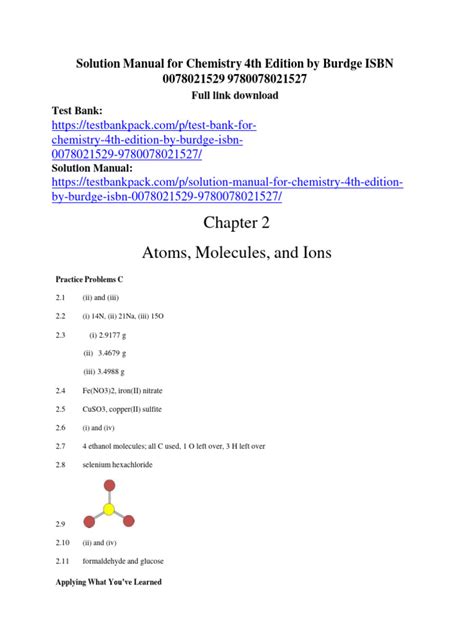 Solution Manual Chemistry 4th Ed Mcmurry