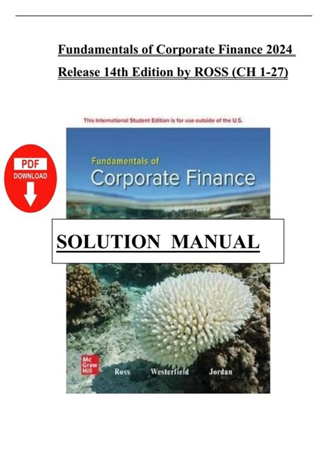 Solution Manual Corporate Finance Ross Westerfield Jaffe