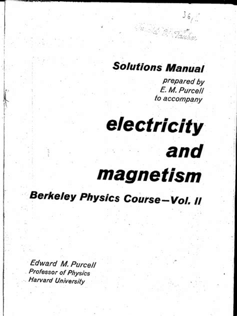Solution Manual Em Purcell