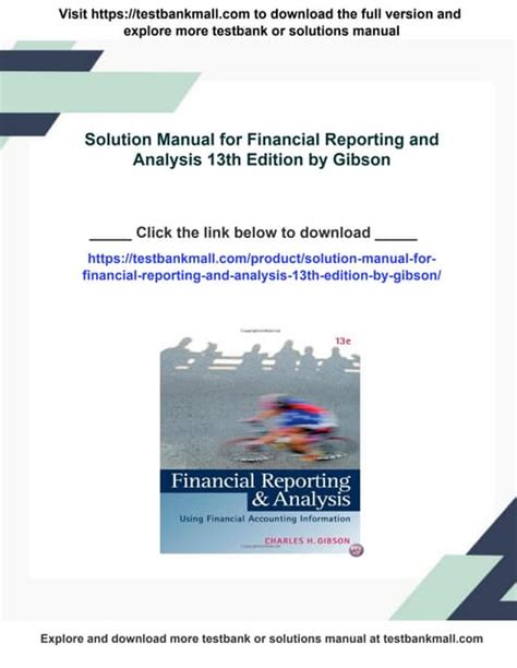 Solution Manual Financial Reporting And Analysis