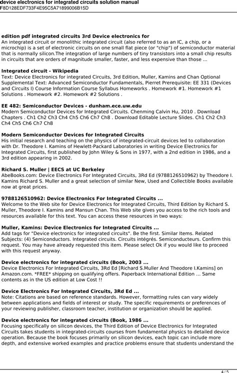 Solution Manual For Integrated Electronics Millman Halkias