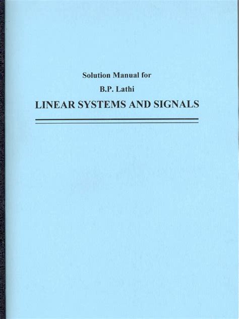 Solution Manual For Linear Systems Kailath