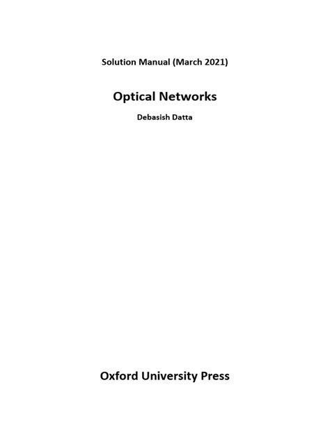 solution manual for optical networks rajiv ramaswami