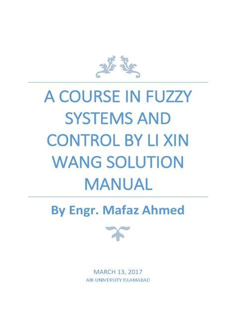 solution manual fuzzy systems li wang