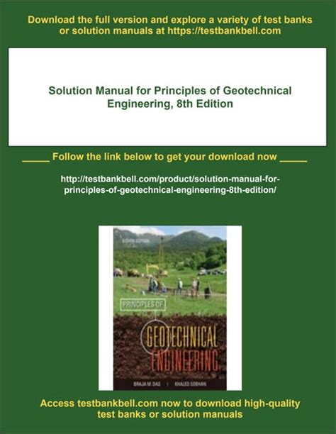Solution Manual Geotechnical Engineering Principles Practices