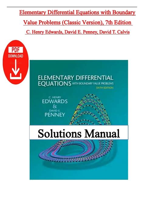 Solution Manual Henry Edwards Differential Equationssears Tractor Manualscom