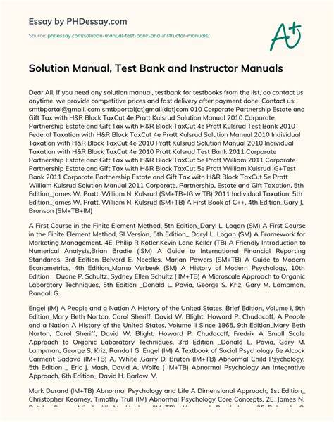 solution manual instructor manual test bank coding