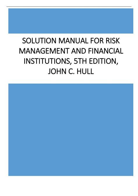 solution manual john hull risk management