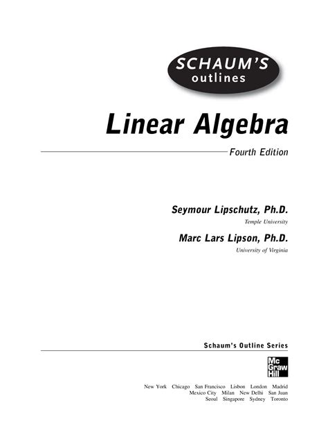 solution manual marc linear algebra lipschutz