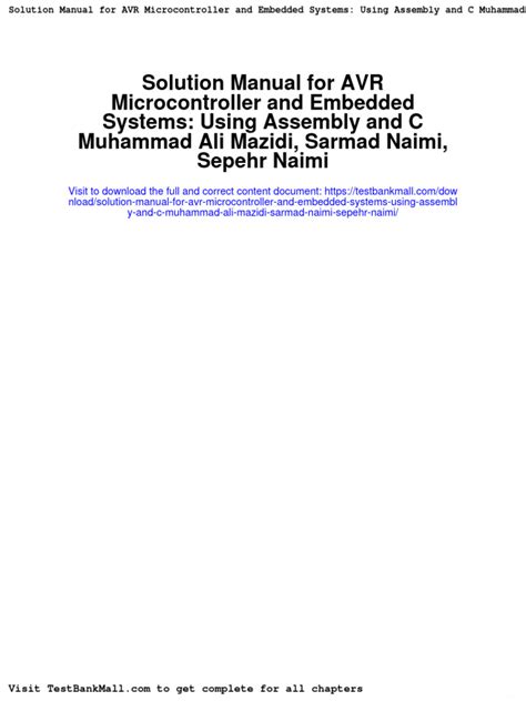 Solution Manual Mazidi Assembly Language
