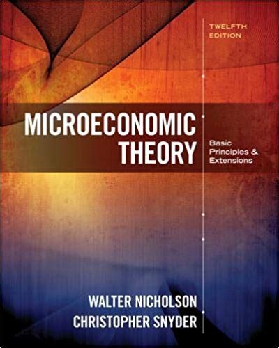 solution manual nicholson snyder
