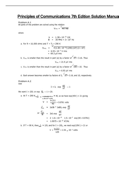 Solution Manual Of Principles Communication Systems By Taub And Schilling