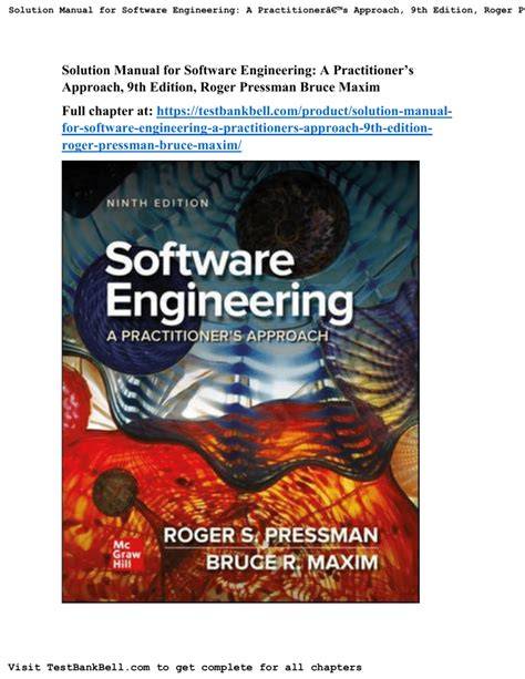 solution manual of software engineering 9th edition sommerville pdf book