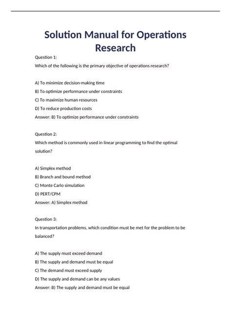 Solution Manual Operations Research Hamdy Taha