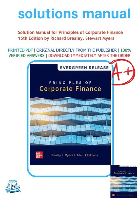 Solution Manual Principles Of Corporate Finance 3rd