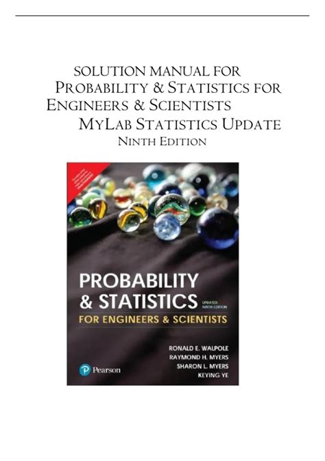solution manual probability statistics walpole 9th edition