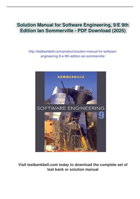 Solution Manual Software Engineering Ian Sommerville 9th Edition