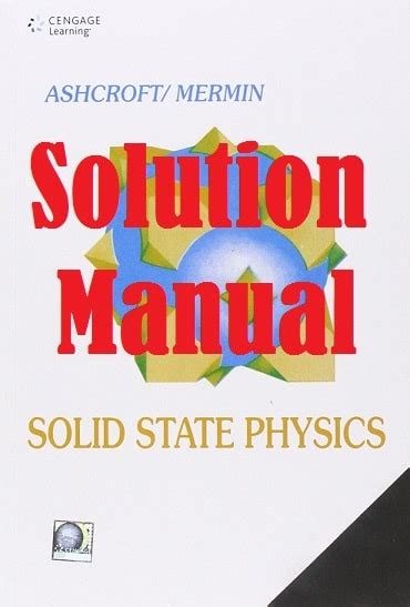 solution manual solid state physics ashcroft mermin
