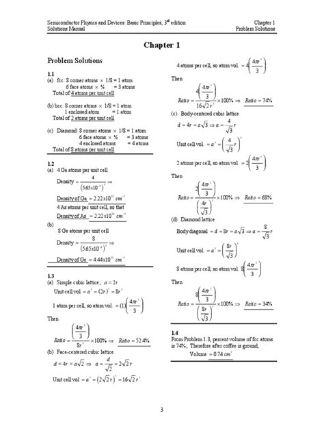 Solution Manual Sze 3rd Edition Semiconductor Devices