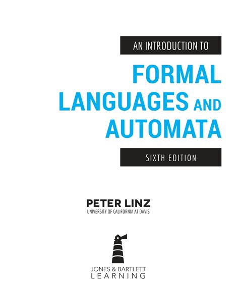 Solution Of Formal Languages And Automata By Peter Linz