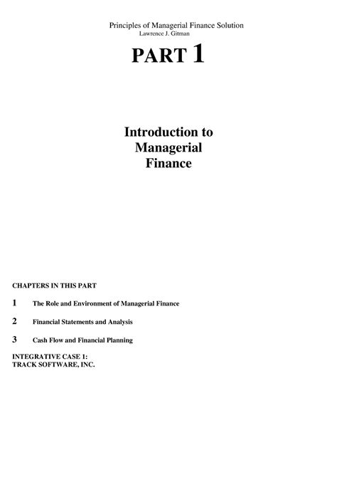 Solution Of Gitman Financial Management 13 Edition