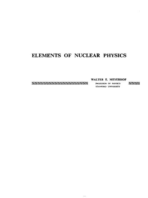 Solution Of Meyerhof Nuclear Physics