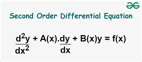 Solution Of Second Order Differential Equation With Constant Coefficients
