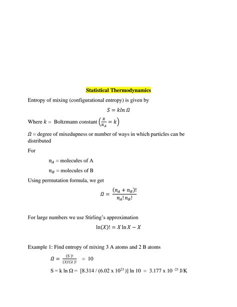 Solution Of Statistical Thermodynamics By Van Wylen