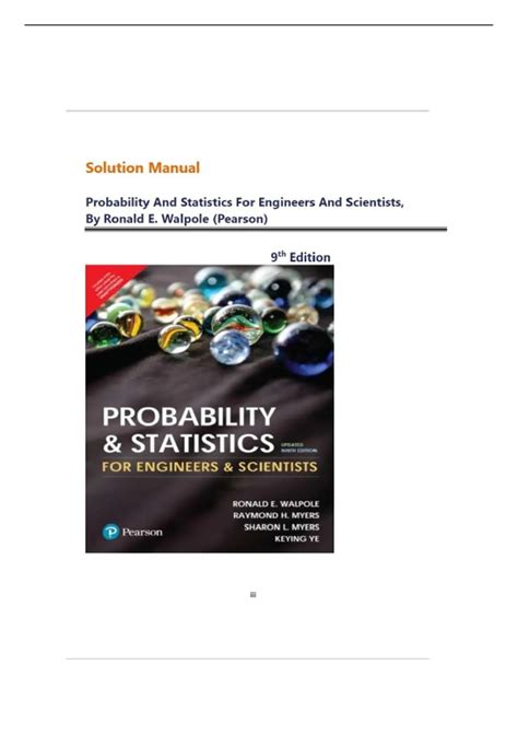 Solution Probability And Statistics 9th Edition