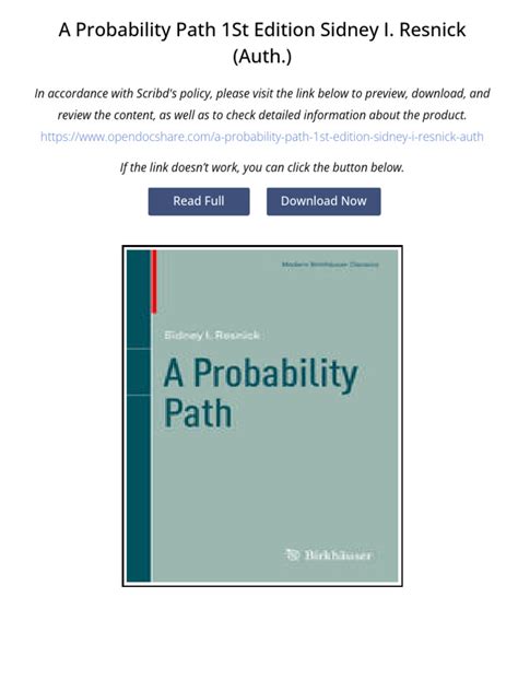 Solution Probability Path Resnick