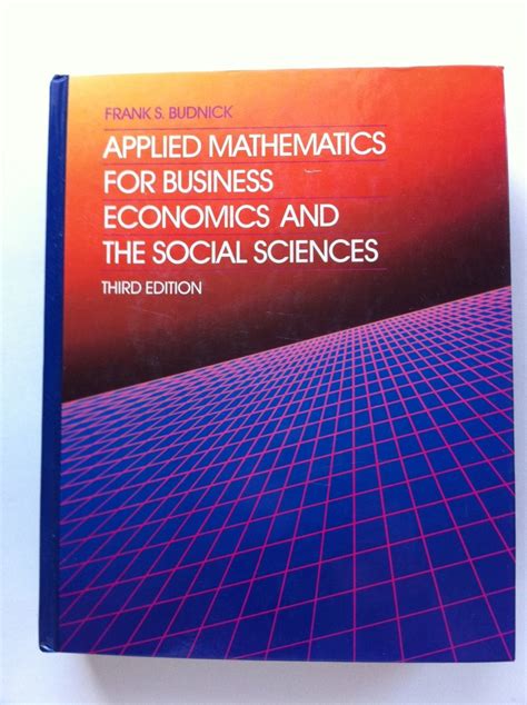 Download Solution For Applied Mathematics Of Business Economics And Social Science By Frank S Budnick 