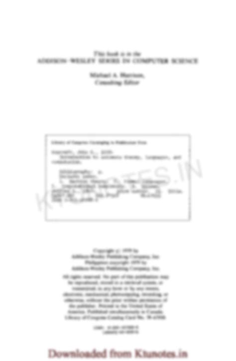 Read Solution For John Hopcroft And Ullman 
