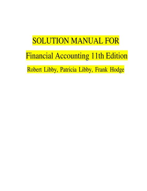 Full Download Solution Manual Advance Accounting 11Th Edition Free 