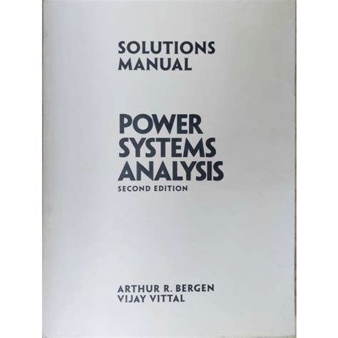 Download Solution Manual Bergen And Vittal 