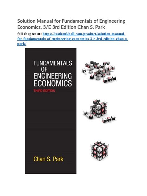 Download Solution Manual Chan S Park Fundamentals Of Engineering Economics 3Rd Edition 