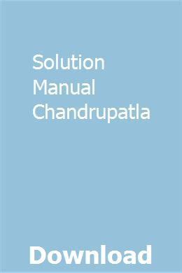 Read Solution Manual Chandrupatla 