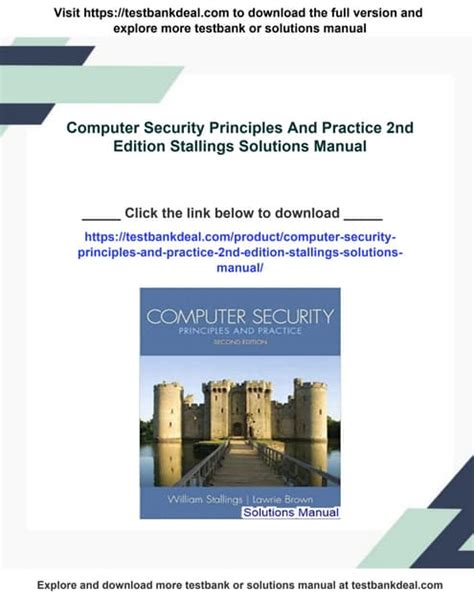 Full Download Solution Manual Computer Security Principles Practice 
